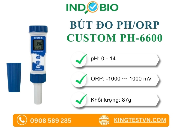 Thông số Bút đo pH/ORP Custom PH-6600